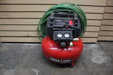 Porter-Cable 6 Gal. 150 PSI Portable Electric Pancake Air Compressor With Hose