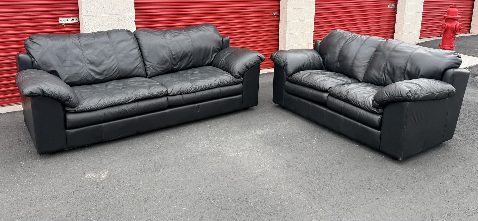 Leather sofas