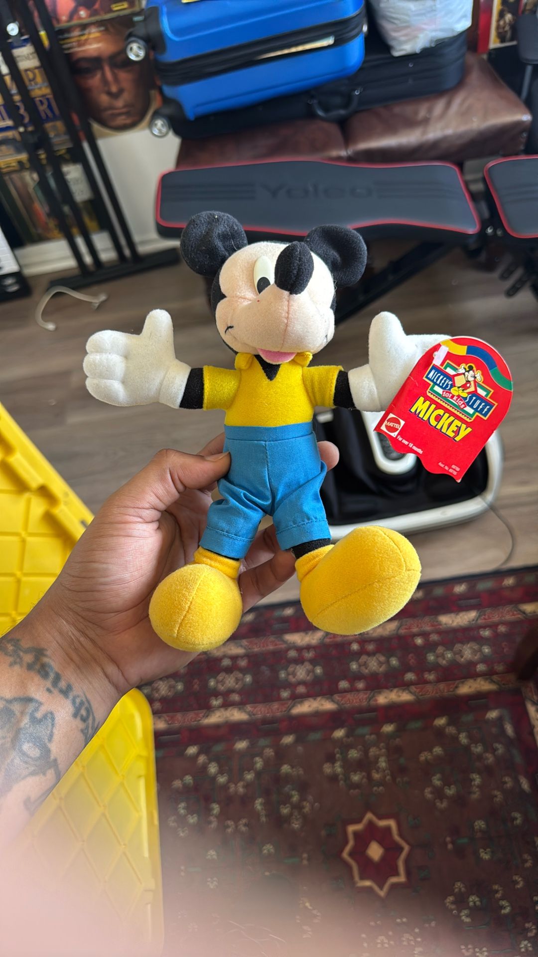 Vintage 1995 Crawling Baby Mickey Mouse Toy โ Mattel Disney โ Rare Collectible