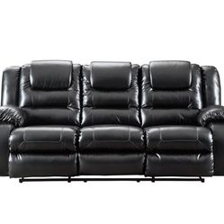 [SPECIAL] Vacherie Black Reclining Sofa

