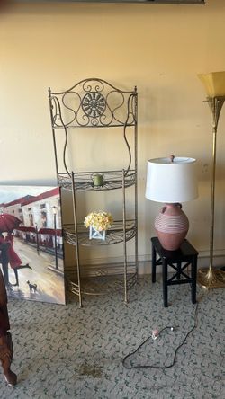 Decorative metal shelf