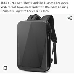 Anti-Theft Hard Shell Laptop Backpack, Waterproof Travel USB Slim Gaming Computer Bag Lock 17Inch