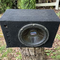 10” Blue Wave Pyle Subwoofer In Ported Box 