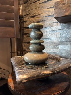 Tabletop Indoor / Outdoor 5-Tier Cairn Water Fountain