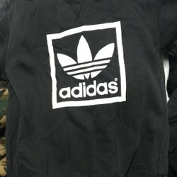 Adidas Logo  Black Sweatshirt (M)