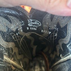 Vintage Justin Cowboy Boots – Size 11D – USA Made