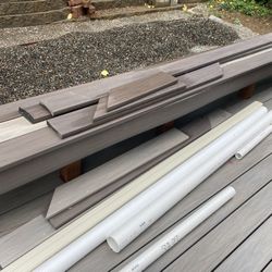 Scrap Solid PVC Decking Durable Floor Step Stair Boards