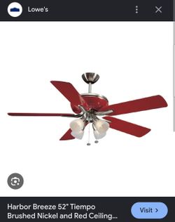 Harbor breeze red fan