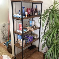 Industrial 5 tier bookshelf