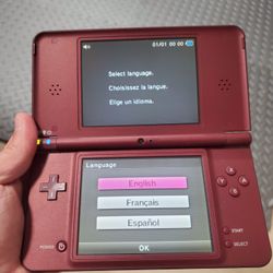 Nintendo DSi XL Burgundy Console And Charger