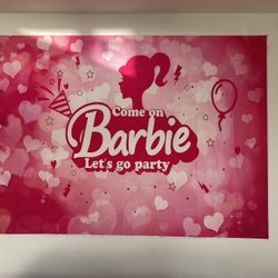 Barbie Party Sign 