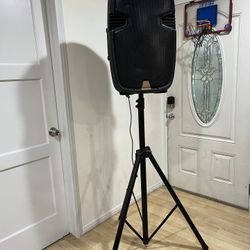 15” Alphasonik 3000 Watts Portable Spekaer W/ Stand