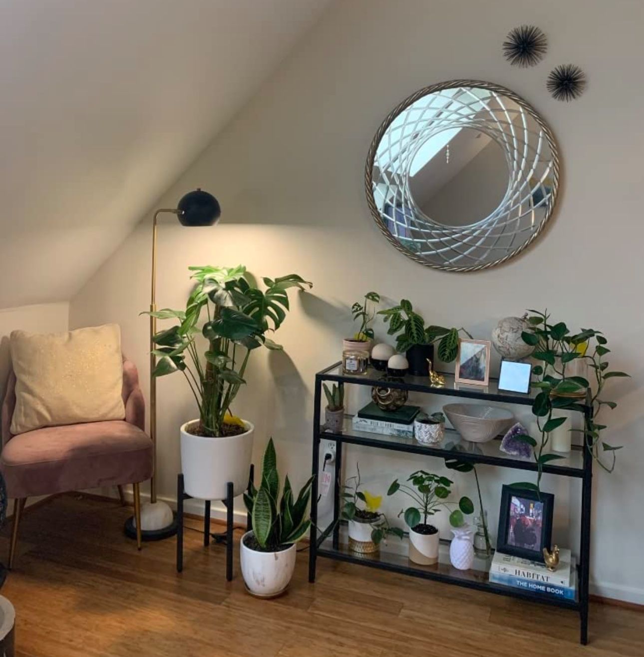 Black Glass Console Table