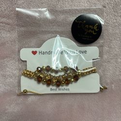 Handmade Golden Bronze Bracelet 