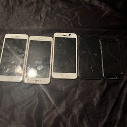 5 Broken iPhones 