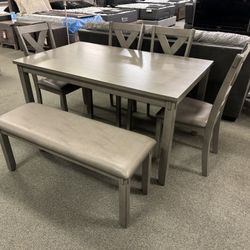 Dining Table With 4 Chairs And Bench 