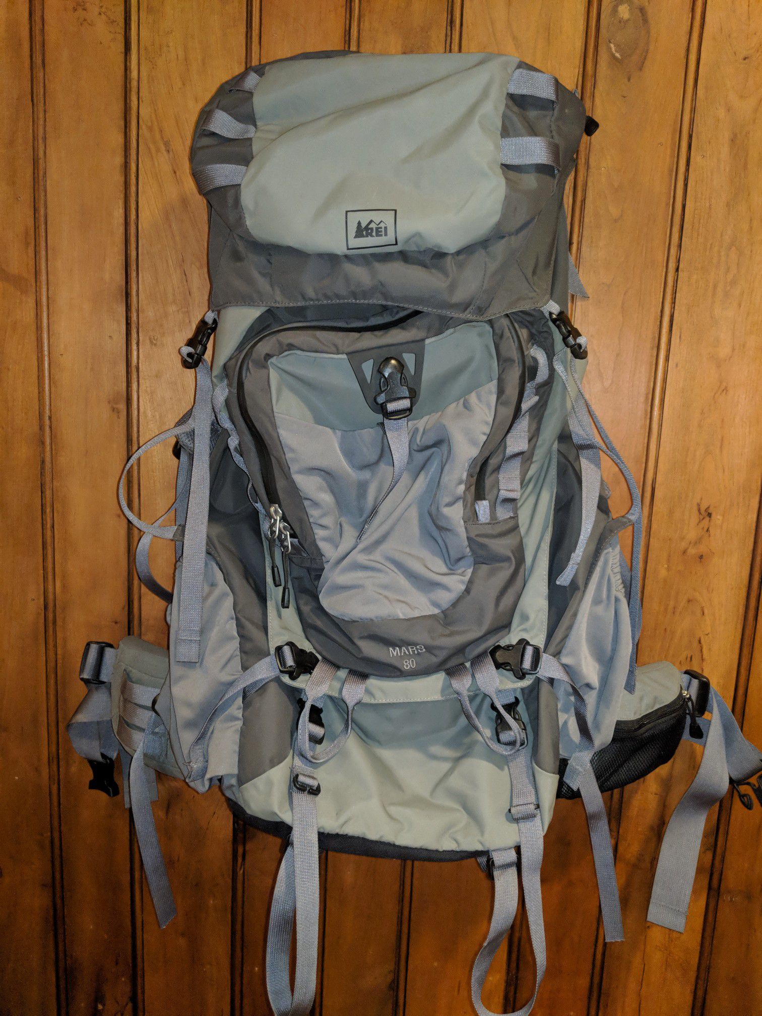 REI 80 liter hiking or backpacking backpack