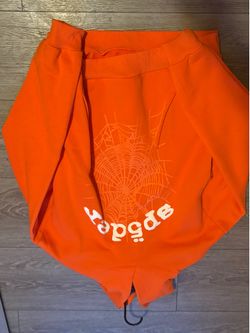 Orange sp5der hoodie new