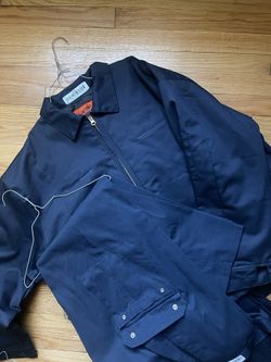 NAVY BLUE WORK BOMBER JACKET W NAVY BLUE CARGO WORK PANTS