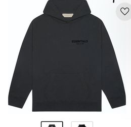 Essentials Black Stretch Limo Hoodie 