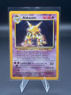 Alakazam 1/102 Holo Base Set LP Pokemon