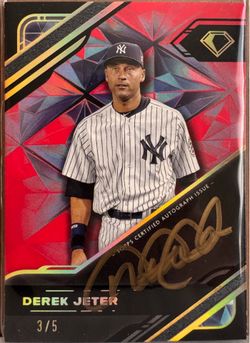 Derek Jeter Yankees Gold Ink Autograph Topps Diamond Icons Black Polychromatink  /5