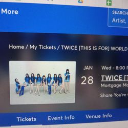 Twice Tickets Phoenix 1/28/26 $135 Each
