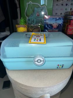 Pokemon x Target Caboodles Case Clear Sparkle Light Blue 30th Anniversary