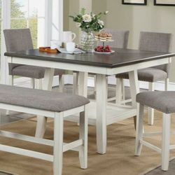 Counter Height Dining Table With Lazy Susan