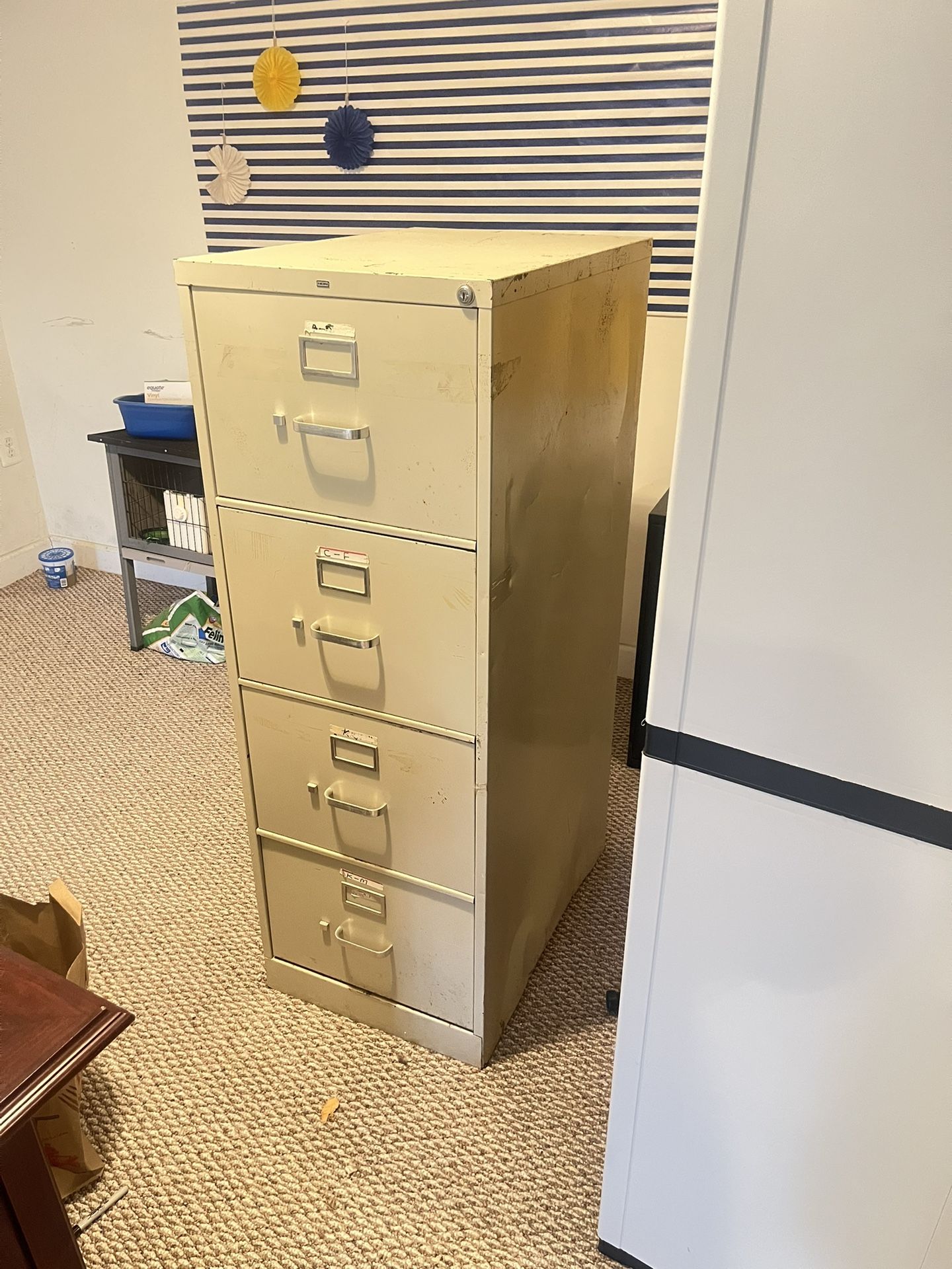 Large 4-drawer Steel File Cabinet 