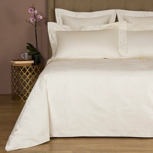 NEW Frette 3 PC SET Tweed Arredo Duvet + 2 EURO Shams Ivory KING for