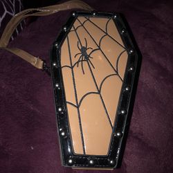 Brown Coffin Spider Web Purse