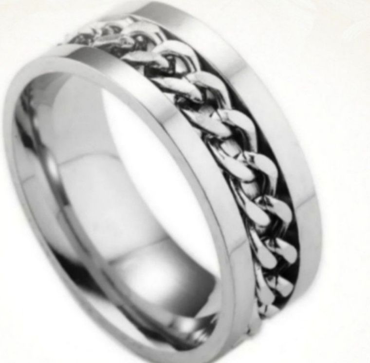 NWT Stainless Steel Spinner Ring Sz 10