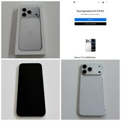 iPhone 17 Pro 256GB Silver in great condition and unlocked to work on any carrier.