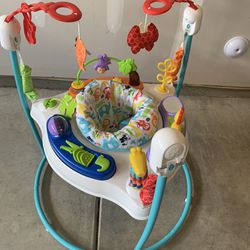 Fisher-Price Baby Bouncer Animal Activity Jumperoo With Music Lights Sounds And Development Toys For Infants