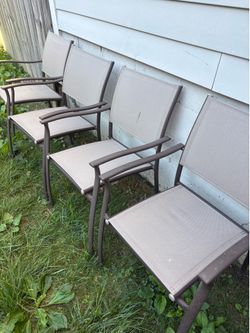 4 Lawn/ Deck patio chairs. $80 bucks