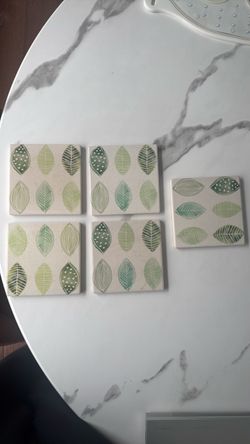 5 Leaf Patterned Coasters