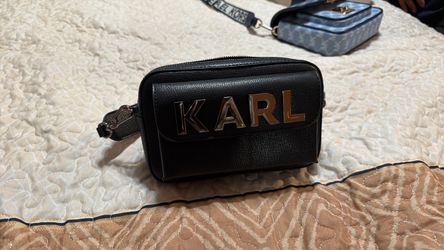 Karl Lagerfeld Black Camera Crossbody Bag