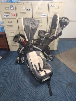 Baby Trend Double Stroller With Infant Car Seat