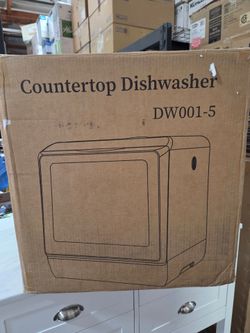 Euhomy 16.85 in. Portable Countertop Dishwasher in White with 3-Cycles 6-Modes 4-Place Settings Capacity and 40 dBA