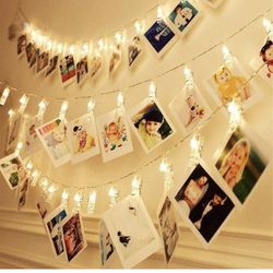 Photo Clip String Lights LED, Warm White, 20 Clips