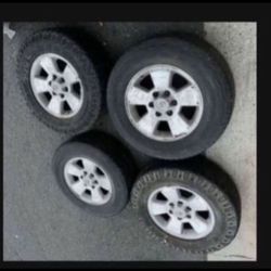 4 — 265/65r17 6x5.5 6x139.7 Stock Tacoma Tundra 4Runner Yukon Tahoe Wheels Rims Good 80% Treads Tires !!!!!!!!
