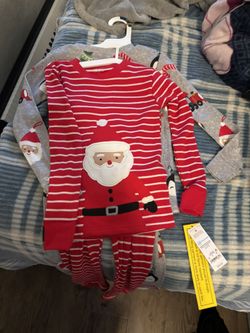 NEW 2x Christmas Kids Pajamas 5T