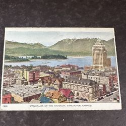 Vintage Vancouver Canada Harbour Postcard Marine Building 4 Cent Stamp