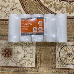 Office Depot Thermal Paper Rolls, 3 1/8" x 230', White, Pack Of 10
