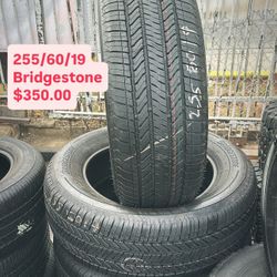 SET OF FOUR TIRES BRIDGESTONE 255/50/19 