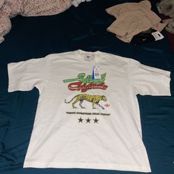 Adidas Originals Graphic T-Shirt Mens S Small Relaxed White Streetwear Proud Champions