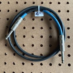 Instrumental Cable 1/4” TS Jack to 1/4” TS Jack 4 Feet 