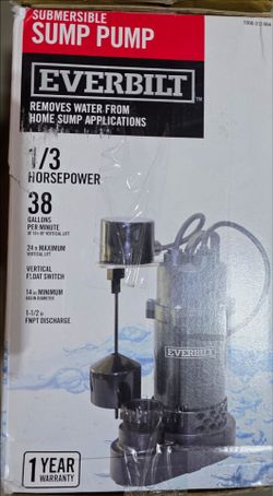 Everbilt 1/3 HP Submersible Sump Pump