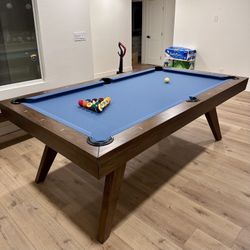 Imperial 7 Foot Oslo Pool Table with Dining Top and Storage Benches